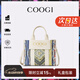COOGI包包女款輕奢品牌手提托特包女士斜挎包情人節生日禮物送女友老婆 米白色