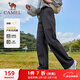 駱駝（CAMEL）加絨工裝女褲防風(fēng)防水傘兵軟殼休閑褲 C25CAYL6021 幻影黑 S