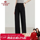 俞兆林媽媽夏裝薄款褲子中老年女裝九分褲女褲 Y232K5508