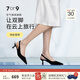 7or9熔巖蛋糕 春夏季新款涼鞋女黑色后空設計感空氣棉高跟鞋5cm 熔巖蛋糕5cm 配飾需要另外購買(mǎi) 38