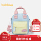 巴拉巴拉女童手拎包休閑包兒童布藝背包斜跨舒適撞色時(shí)尚甜美清新 藍黃色調00383 110cm