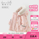 戴維貝拉（DAVE＆BELLA）冬季新款工裝風(fēng)女童棉服連帽兒童外套小童棉襖外衣加絨女寶寶衣服 小熊印花【DB4242805】 100 cm（建議身高90-100cm）