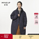 幻走（MOVEUP）2024秋季新款.FUN系列連帽貓咪繡花設計師長(cháng)款棉外套女 深寶藍 M