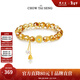 周大生【新年禮物】八瑞吉相s925銀飾黃水晶手串招財手鏈送女友送男友 黃水晶手串