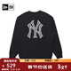 NEW ERA紐亦華加絨衛衣男女同款MLB立體膠印NY寬松套頭衫 13338671-黑色 2XL
