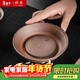 祥業(yè)粗陶創(chuàng  )意陶瓷茶杯墊復古家用精致隔熱防滑墊茶托功夫茶道零配件 粗陶壺承