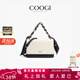 COOGI包包女款新款輕奢侈女士小方斜跨包生日新年情人節禮物送女友老婆 米白色 精美禮盒送禮有面