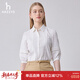 哈吉斯哈吉斯女裝 夏季款女士素色拼接蕾絲7分袖襯衫ASCSK1BBK22 白色WT L (165/88A 40)