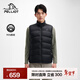 伯希和（Pelliot）戶(hù)外輕薄羽絨馬甲女2025新款800蓬鵝絨保暖登山運動(dòng)外套男 【男女同款】漫暮黑 XL