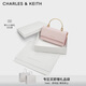CHARLES&KEITH質(zhì)感拎手提鏈條斜挎單肩小方包包女包生日新年禮物CK6-10840559-A