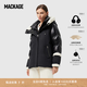 MACKAGE【新年】女士 CYRAH 拼接加厚保暖防寒修身羽絨服外套上衣 黑色 M