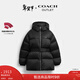 蔻馳（COACH）【新年禮物】奧萊女士腰帶羽絨夾克羽絨服外套戶(hù)外保暖 黑色 XS