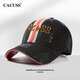 CACUSS帽子男輕奢立體刺繡棒球帽男大頭圍國潮鴨舌帽遮陽(yáng)帽子女 黑色