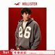 HOLLISTER美式25秋冬新款保暖抓絨衛衣開(kāi)衫外套男裝女裝322-5481 水洗深灰色 M (180/100A)