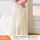 香影百褶裙半身裙女中長(cháng)2026春季新款白色裙子垂感高腰顯瘦a字裙 米白 S