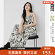 對白X凱伊萊文聯(lián)名浪漫碎花吊帶連衣裙女2025夏裝新款高級感裙子 黑白花 S