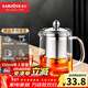 金灶（KAMJOVE）加厚玻璃泡茶壺飄逸杯茶壺不銹鋼過(guò)濾內膽茶壺辦公室茶具花茶壺 A-01（350ml）