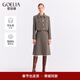 歌莉婭   水洗羊毛短外套+半裙+全羊毛衫  1ACLAB10A 86Y咖啡色 L