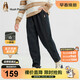 暇步士（Hush Puppies）童裝男童加絨褲子大童冬季加厚休閑褲兒童長(cháng)褲 深藍花紗   170   