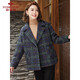 俞兆林中老年女裝春秋呢大衣媽媽裝毛呢外套開(kāi)衫 Y144G1003