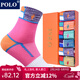 POLO女士彩色中筒襪6雙裝 秋冬御寒保暖中部收緊防滑吸汗棉襪女襪 6雙 五色【型號1127】 36-39碼鞋合適