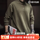 馬登工裝熱感絨男士長(cháng)袖T恤半高領(lǐng)休閑打底衫秋冬抗靜電保暖內衣男款 卡其綠 【男士衛衣冬季加絨/內搭男/高級感痞帥】 XL
