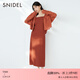 SNIDEL秋冬甜美優(yōu)雅長(cháng)袖襯衫露肩吊帶提花連衣裙兩件套SWFO234106 棕色 S （0）