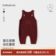 babylove嬰兒背帶褲秋冬款毛線(xiàn)褲子男女寶寶純色百搭針織褲保暖連體褲