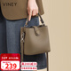 viney牛皮包包女包洋氣水桶包輕奢斜挎單肩包生日禮物品牌送女友老婆