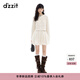 DZZIT地素半身裙冬季綿羊毛混紡氣球裙短裙子女3J4S2141N 深卡其色 顏色以實(shí)物為準 S