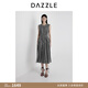 DAZZLE 地素連衣裙2025年夏季新款黑色格子連衣裙 黑色 XS