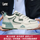Lee男鞋2026新款春季休閑鞋男厚底面包鞋真皮休閑板鞋高端潮牌鞋子男 綠色 【主推四季款】 39 【偏大/請拍小一碼】
