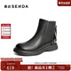森達時(shí)裝靴女冬新商場(chǎng)同款軟面氣質(zhì)休閑短皮靴XVH01DD5 黑色單里 36