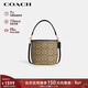 蔻馳（COACH）【品牌直供】女士CITY迷你斜挎水桶包卡其配黑色CT800情人節禮物