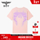 BOY LONDON【霓虹飛鷹】夏季男女潮牌紫外線(xiàn)變色百搭短袖T恤N01925 粉色 M