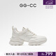 GG-CC云朵焦糖厚底真皮老爹鞋女新款增高百搭時(shí)尚運動(dòng)鞋 G23X0212 白色 38