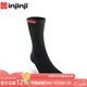 injinji五指襪長(cháng)筒常規厚度coolmax速干襪子跑步運動(dòng)健身分趾襪 黑色 M（40.5-44）