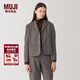 MUJI Labo 女式 羊毛混 夾克衫 女外套冬季款女裝西裝小西服 AF00JC4A 棕色 M (160/84A)