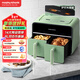摩飛電器（Morphyrichards）空氣炸鍋家用雙拼8L大容量 14大菜單720°熱循環(huán) 雙膽分區多功能空炸烤箱 烤雞翅機 MR8100薄荷綠