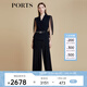 PORTS寶姿商場(chǎng)同款春夏新款女裝透視造型袖女士套裝LD8P096KWB008 黑色 XS (2)