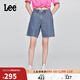 Lee涼涼褲25新品經(jīng)典五袋款設計輕薄天絲女百慕大牛仔短褲顯瘦潮