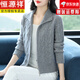 恒源祥厚款100純羊毛針織開(kāi)衫外套女秋冬新款媽媽立領(lǐng)拉鏈羊毛衫毛衣女 恒源祥灰色 3XL  【建議135-145斤】