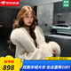 YRTD雙面羊絨大衣女2025狐貍毛領(lǐng)高級感雙面大衣100%羊毛 椰奶白 S 105-115