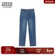 Teenie Weenie小熊女裝簡(jiǎn)約利落通勤時(shí)髦牛仔褲春季寬松休閑長(cháng)褲女 淺藍色 M (165)