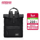 美旅卷卷包休閑男女雙肩包高中生書(shū)包背包電腦包24G黑色新年禮物