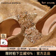 CAMILA KSENIA高跟鞋女士2025年新款冬季休閑百搭婚鞋香檳色秀禾婚紗兩穿新娘鞋 香檳色 37