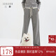 三彩2025冬季新款加絨保暖休閑長(cháng)褲高腰松緊直筒褲寬松簡(jiǎn)約M 巖灰 M 160/68A 160/68A