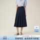 范思藍恩學(xué)院感通勤時(shí)髦知識分子半身裙女百褶長(cháng)款裙子24FS12177 藏青色 XS