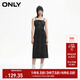 ONLY夏季通勤氣質(zhì)收腰吊帶中長(cháng)款牛仔連衣裙女|124242003 J09 深牛仔灰色 L 170/88A