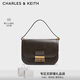 CHARLES&KEITH復古翻蓋金屬扣豆腐包單肩包小方包包女包新年禮物CK2-80782444